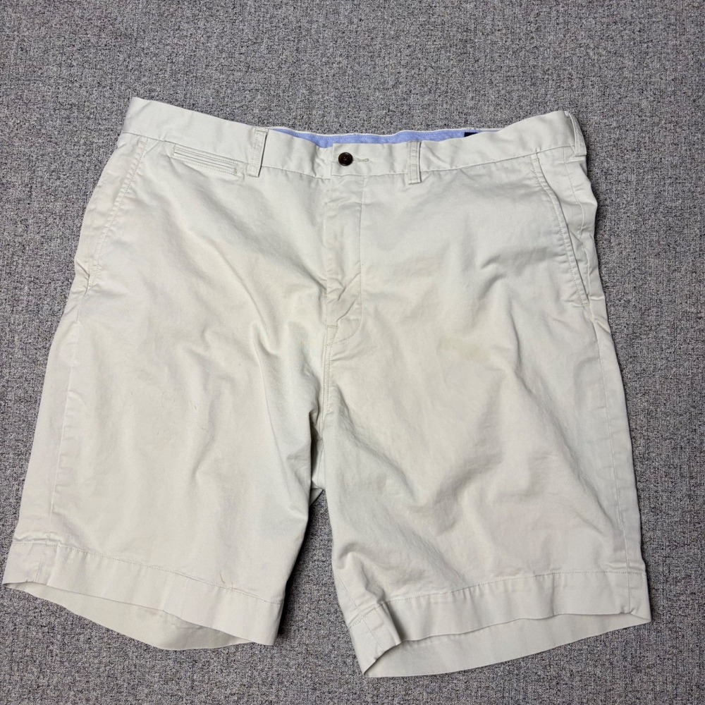 Polo Ralph Lauren Shorts Mens 38 Beige Stretch Classic Fit Chino Khaki 9 Inseam